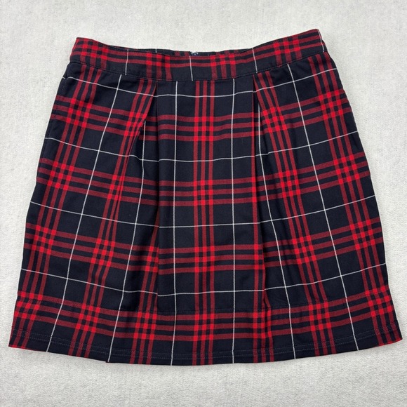 Lands' End Pants - Lands End Red Navy Blue Plaid Pleated Skort Womens Size 4 Tartan School Uniform